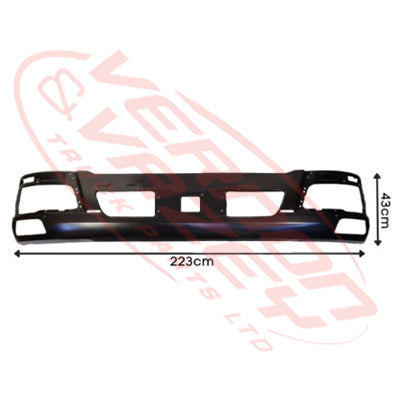 3787190-80 - FRONT BUMPER - W/CAB - W/FOG LAMP - WITH RADAR HOLE - 435MM DEEP - MITSUBISHI FIGHTER 2019-  H/L IN BUMPER