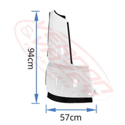 3788224-02 - FRONT CORNER PANEL - R/H - MITSUBISHI SHOGUN FP/FV/FS EURO V 2017- AFTERMARKET