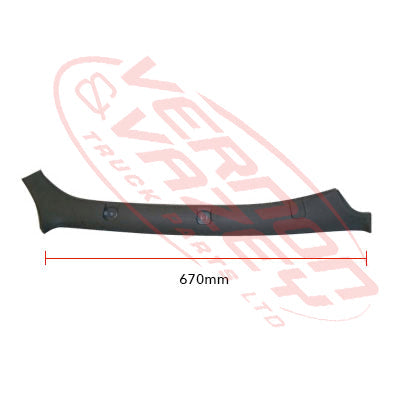 3798025-06S - FRONT PILLAR TRIM - GREY - R/H - LOW ROOF - MITSUBISHI CANTER FE5/FE6 1994- GENUINE RECYCLED