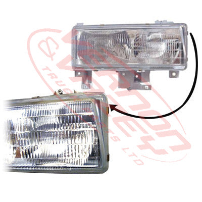 3798094-6S - HEADLAMP - R/H - HONEYCOMBE GRILLE - MITSUBISHI CANTER FE5/FE6 1994- GENUINE RECYCLED