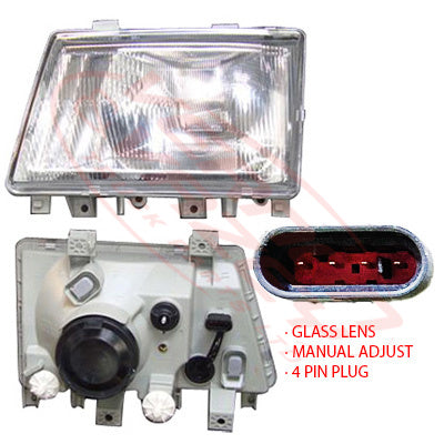 3798194-1S - HEADLAMP - L/H - V TYPE - GLASS - MITSUBISHI CANTER FE7/FE8 2005- GENUINE RECYCLED