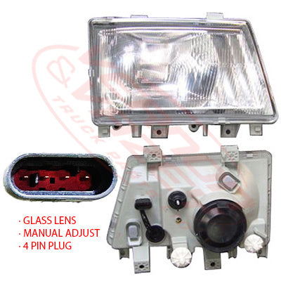 3798194-2S - HEADLAMP - R/H - V TYPE - GLASS - MITSUBISHI CANTER FE7/FE8 2005- GENUINE RECYCLED