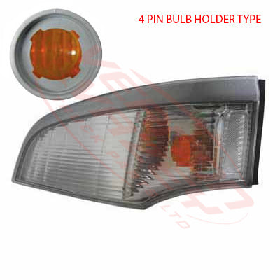 3798197-71S - FRONT LAMP - L/H - K-TYPE - W/CLEAR REFLECTOR - MITSUBISHI CANTER FE7/FE8 2005- GENUINE RECYCLED