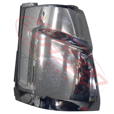 3798224-06S - FRONT CORNER PANEL - R/H - WITH MIRROR HOLE - CHROME - MITSUBISHI CANTER FE 2011- GENUINE RECYCLED