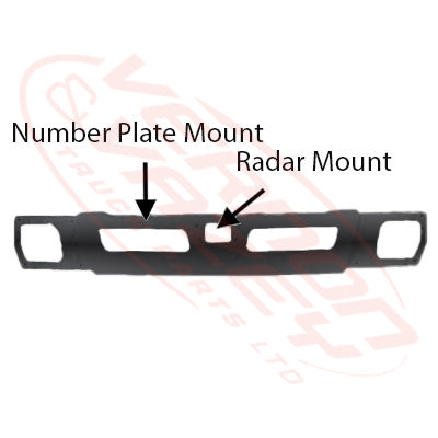 3798290-01 - FRONT BUMPER - WIDE - 270MM DEEP - MITSUBISHI CANTER FEB / FEC 2011- WITH RADAR TYPE  AFTERMARKET