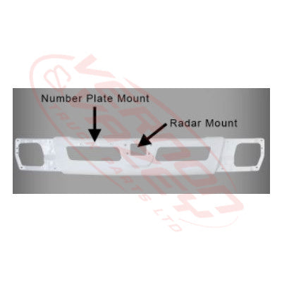 3798290-01 - FRONT BUMPER - WIDE - 270MM DEEP - MITSUBISHI CANTER FEB / FEC 2011- WITH RADAR TYPE