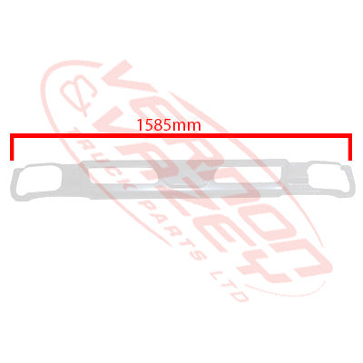 8187290-10W - FRONT BUMPER - NARROW - W/FOG LAMP HOLE - 2018- - WHITE - TOYOTA DYNA / HINO DUTRO 2011- AFTERMARKET