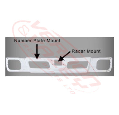 3798290-11 - FRONT BUMPER - NARROW - 225MM DEEP - MITSUBISHI CANTER FEA 2011- WITH RADAR TYPE