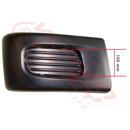 3798290-26S - FRONT BUMPER END - R/H - W/FOG COVERS - NARROW - 225MM DEEP - MITSUBISHI CANTER FE 2011- GENUINE RECYCLED