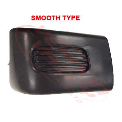 3798290-36 - FRONT BUMPER END - R/H - W/FOG COVERS - WIDE - 270MM DEEP - SMOOTH - MITSUBISHI CANTER FE 2011-