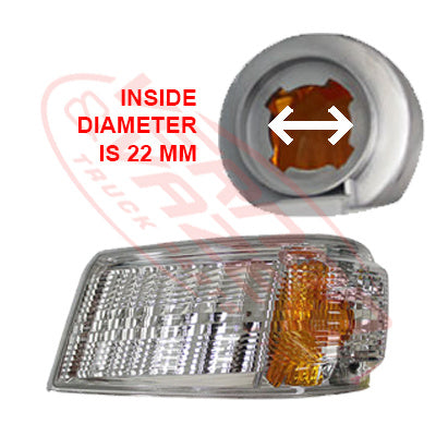 3798297-03S - CORNER LAMP - L/H - 4 POINT BULB HOLDER - MITSUBISHI CANTER FE 2011- GENUINE RECYCLED