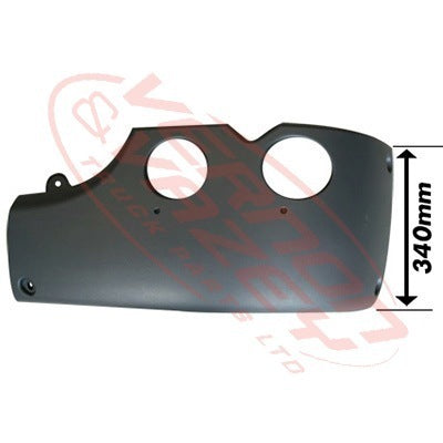 6593090-73 - FRONT BUMPER END - L/H - 340mm HIGH - SCANIA P/R TRUCK - 2003-      HIGH BUMPER