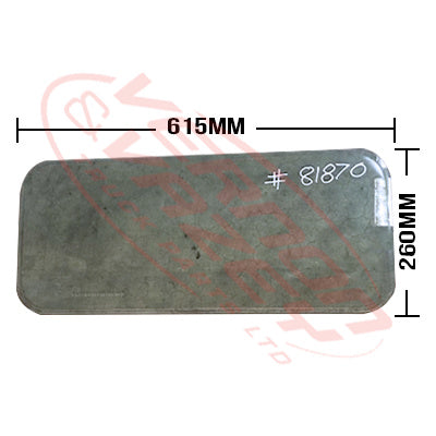8187210-88S - GLASS - REAR BODY - SCREEN - NARROW - TOYOTA DYNA / HINO DUTRO 2011- GENUINE RECYCLED