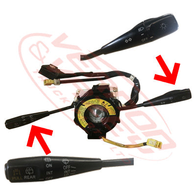 8187061-07S - INDICATOR / LIGHT SWITCH - AIR BAG - W/EXHAUST BRAKE - RR WASHER - TOYOTA DYNA XZU3 / XZU4 2000- GENUINE RECYCLED