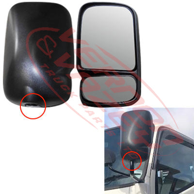 8187216-03 - MIRROR HEAD - L/H - BOTTOM MOUNT - TOYOTA DYNA / HINO DUTRO 2011- AFTERMARKET