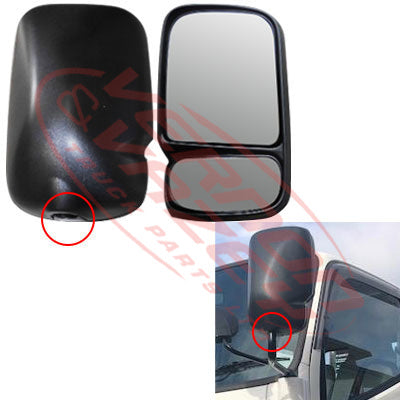 8187216-03S - MIRROR HEAD - L/H - BOTTOM MOUNT - TOYOTA DYNA / HINO DUTRO 2011- GENUINE RECYCLED