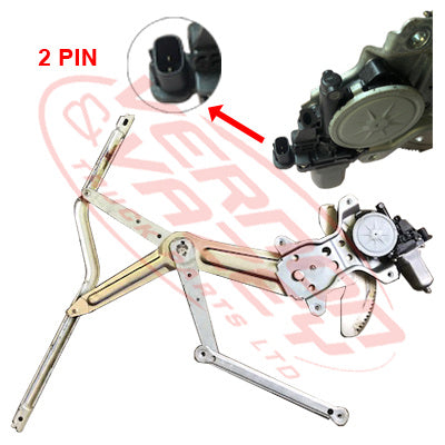 8187260-06S - WINDOW REGULATOR - R/H - W/C - ELECTRIC W/MOTOR - 24V - 2 PIN - TOYOTA DYNA / HINO DUTRO 2011- GENUINE RECYCLED