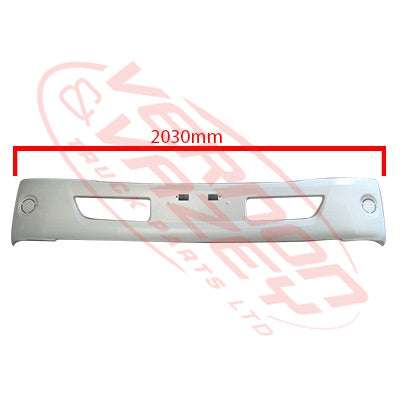 8187290-02W - FRONT BUMPER - WIDE - WITH FOG COVER - WHITE - TOYOTA DYNA / HINO DUTRO 2011- AFTERMARKET