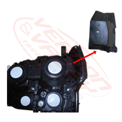 8195694-84 - HEADLAMP SIDE COVER - R/H - UPPER OUTER - TOYOTA COASTER B60/B70 BUS 2016-