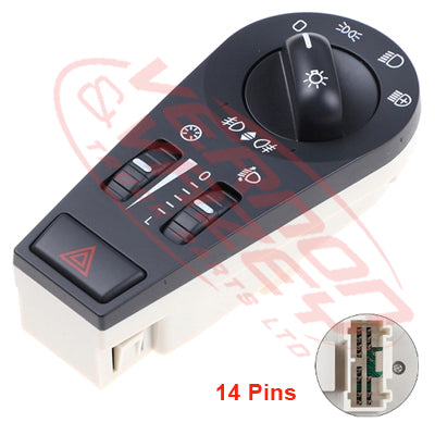 9012061-00 - HEADLAMP SWITCH - WITH HEADLAMP ADJUSTING - VOLVO FH - 2003-