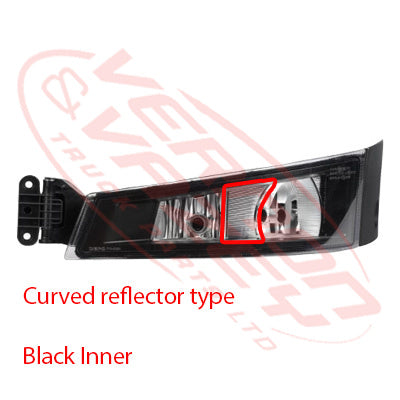 9013194-55 - FOG LAMP - L/H - BLACK INNER - VOLVO FH 2013-