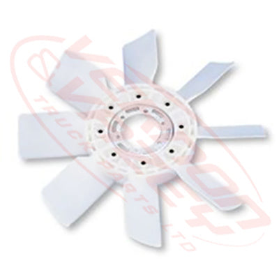 FAN720-01 - HINO ENGINE PARTSFAN BLADE - 8 BLADE - 720mm WIDE - DEPTH 80mm - FAN 14mm TO SUIT HINO PROFIA LSH 1999-2000