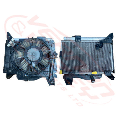 HN-ACCON-JO7E-01S - HINO ENGINE PARTSAIRCON CONDENSER - WITH COMPLETE FAN TO SUIT HINO JO7E