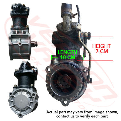 HN-AIRCOM-EF550-01S - HINO ENGINE PARTS - AIR COMPRESSOR - WATER COOLED - SINGLE CYLINDER TO SUIT HINO EF550 