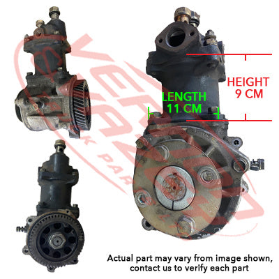 AIR COMPRESSOR - WATER COOLED - SINGLE CYLINDER - HINO J08C - HN-AIRCOM-J08C-02S