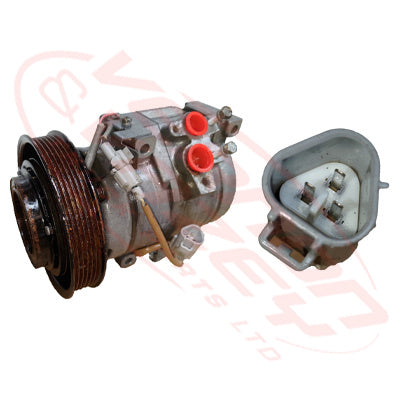 HN-AIRCON-E13C-01S - HINO ENGINE PARTSAIR CONDITION COMPRESSOR - MULTIBELT TO SUIT HINO E13C