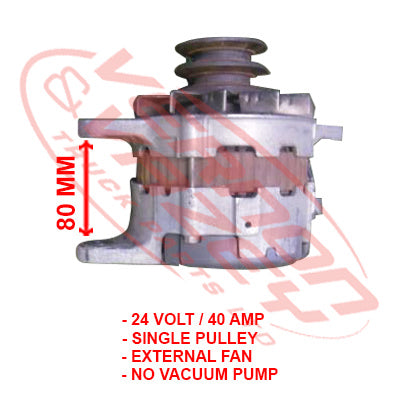 ALTERNATOR - 24V - 40 AMP - HINO JO8C - HN-ALT-J08C-02S