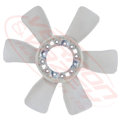 HN-FAN-H07D-01S - HINO ENGINE PARTSFAN BLADE - 6 BLADE - 480MM TO SUIT HINO H07D