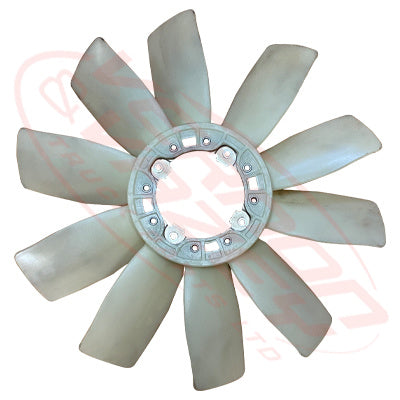 HN-FAN-J05D-01S - HINO ENGINE PARTSFAN BLADE - 10 BLADE - 520MM TO SUIT HINO J05D/J05DT/S05D