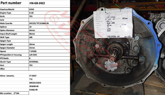 GEARBOX - HINO 33111-2422 - HN-GB-2422