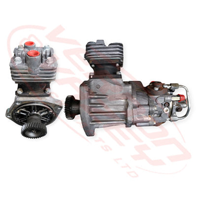 IS-AIRCOM-4HK1T-01S - ISUZU ENGINE PARTS - AIR COMPRESSOR - SINGLE CYLINDER - W/INJECTOR PUMP TO SUIT ISUZU 4HK1T - LATE