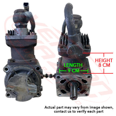 IS-AIRCOM-6BD1-02S - ISUZU ENGINE PARTS - AIR COMPRESSOR - AIR COOLED - SINGLE CYLINDER TO SUIT ISUZU 6BD1/6BD1T