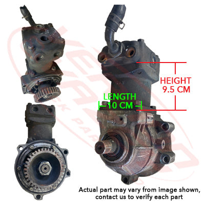 IS-AIRCOM-6SA1-01S - ISUZU ENGINE PARTS - AIR COMPRESSOR - WATER COOLED - SINGLE CYLINDER TO SUIT ISUZU 6SA1