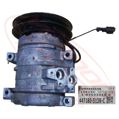 IS-AIRCON-6WG1-1S - ISUZU ENGINE PARTS - AIR CONDITION COMPRESSOR TO SUIT ISUZU 6WG1/6WF1/6SD1