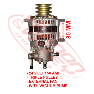 ALTERNATOR - 24V - 50 AMP - ISUZU 4HF1 - IS-ALT-4HF1-01S