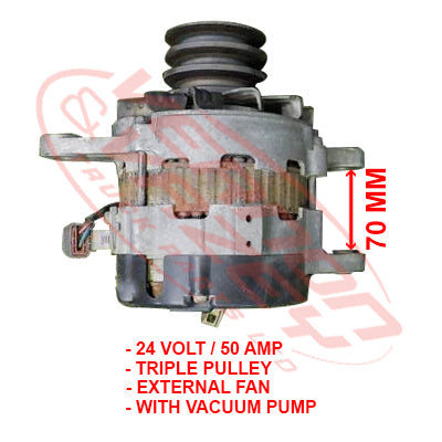 ALTERNATOR - 24V - 50 AMP - ISUZU 4HK1 - IS-ALT-4HK1-01S