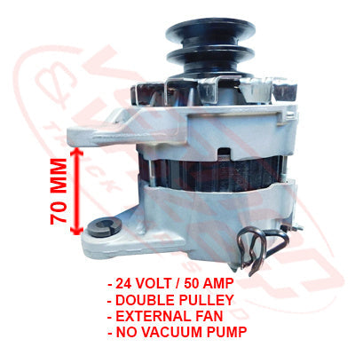 IS-ALT-6WG1-01S - ISUZU ENGINE PARTS - ALTERNATOR - 24V - 50 AMP TO SUIT ISUZU 6WG1
