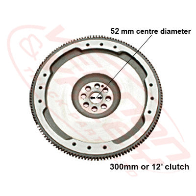 IS-FW-4HF1 - ISUZU ENGINE PARTS - FLYWHEEL - W/RING - 300MM - 138 TEETH - 8 HOLE - D=52MM TO SUIT ISUZU 4HF1