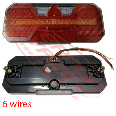 LED-TRUCK-27 - LED TRUCK REAR LAMP - L/H - WITH LICENCE PLATE LIGHT - UNIVERSAL - ALL MAKES AND MODELS