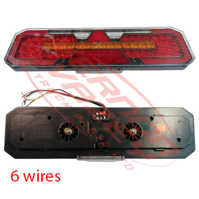 LED-TRUCK-38 - LED TRUCK REAR LAMP - R/H - WITH LICENCE PLATE LIGHT - UNIVERSAL - ALL MAKES AND MODELS