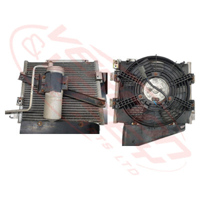 MS-ACCON-4P10-01S - MITSUBISHI ENGINE PARTS - AIRCON CONDENSER - WITH COMPLETE FAN TO SUIT MITSUBISHI 4P10