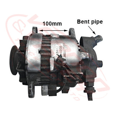 MS-ALT-4D30-1 - MITSUBISHI ENGINE PARTS - ALTERNATOR - 24V - 25 AMP -  BENT VAC RETURN PIPE TO SUIT MITSUBISHI 4D30/31/32  EARLY