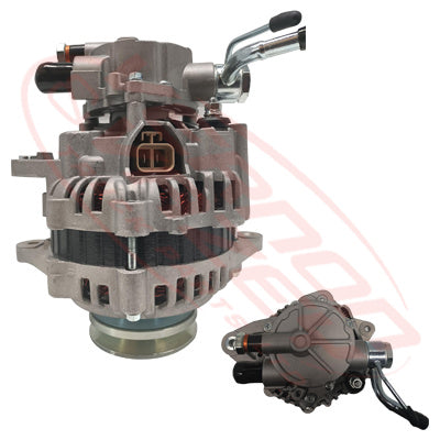 MS-ALT-4D56 - MITSUBISHI ENGINE PARTS - ALTERNATOR - 12V - 90 AMP - INT FAN - DOUBLE PULLEY TO SUIT MITSUBISHI  - WITH VACUUM PUMP