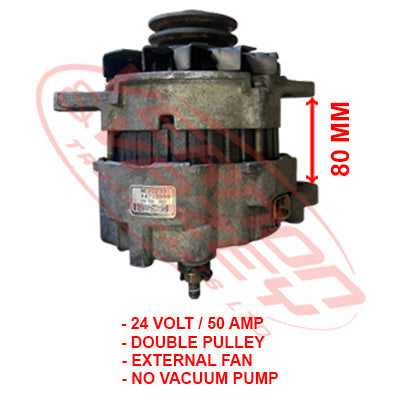 ALTERNATOR - 24V - 50 AMP - MITSUBISHI 4M40 - MS-ALT-4M40-03S