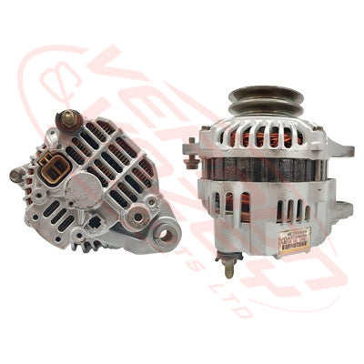 MS-ALT-4M42-01R - MITSUBISHI ENGINE PARTS - ALTERNATOR - 12V - 75 AMP - INT FAN - DOUBLE PULLEY TO SUIT MITSUBISHI 4M42 - REBUILT