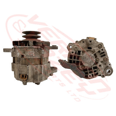 MS-ALT-4M50-1S - MITSUBISHI ENGINE PARTS - ALTERNATOR - 12V - 100 AMP - EXT FAN - DOUBLE PULLEY TO SUIT MITSUBISHI 4M50/4D34